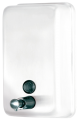 Vertikaler Seifenspender mit Druckknopf Edelstahl wei lackiert 1,2 L