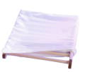 Rckenlehne 2-seitig ergonomisch geformt mit weiem Frotteebezug