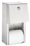 Standardrollen-Spender f�r 2 Standardrollen, aus geb�rstetem Edelstahl AISI 304