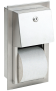 Toilettenpapier-Spender aus geb�rstetem Edelstahl AISI 304, f�r 2 Standardrollen