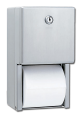 WC-Papierspender fr 2 Standardrollen aus Edelstahl fr Aufputzmontage