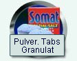 Geschirreiniger Tabs, Granulat und Pulver