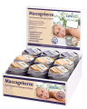 Massagekerzen Display 18 x 40 g Dosen - 6 verschiedene Sorten x 3 Dosen