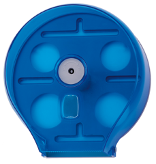 Jumborollenspender aus ABS Durchm. ca. 25,5 cm blau transparent