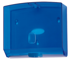 Falthandtuchspender aus ABS fr C Z und M-Falt ca. 200 Blatt blau transparent