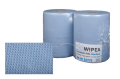 Blaue Wipex Putzpapier-Rolle Blue Tech 2-lagig volumengeprägt zwischenblattverleimt 38 x 38 cm 2 Rollen à 500 Tücher