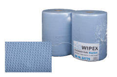 Blaue Wipex Putzpapier-Rolle Blue Tech 2-lagig volumengeprgt zwischenblattverleimt 38 x 38 cm 2 Rollen  500 Tcher