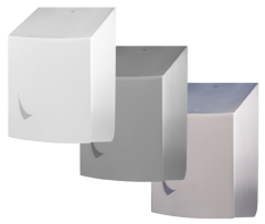 Papierhandtuchspender fr Midi-Rollen Innenabrollung bis  220 mm Edelstahl wei silber oder geschliffen
