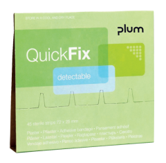 Refills fr QuickFix Pflasterspender 45 Stk. Pflasterstrips detectable 1 VE= 6x 45 Stk.