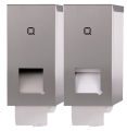 Toilettenpapierspender aus mattem Edelstahl für 2 RollenStandardhülse / kernlos
