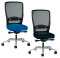 Drehstuhl Younico mit Netzrückenlehne Farbe Sitzbezug: blau oder schwarz