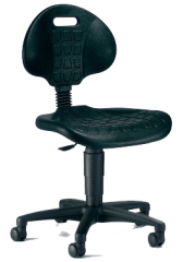 TEC20 Arbeitsstuhl schwarz mit Spezial-Muldensitz
