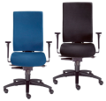 Bürodrehstuhl Magic mit Armlehnen Farbe Bezug: blau oder schwarz