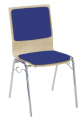 Konferenz- und Seminarstuhl Meeting Sitz und Lehne gepolstert Farben Bezug blau