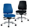 Bürodrehstuhl Younico mit Komfortpolstersitz Farbe blau oder schwarz
