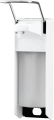 Armhebelspender für alkoholische Lösungen/ Gele/Seifenspender langer Hebel Aluminium weiß 1 Liter