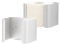 Ersatzrollenhalter Toilettenpapierspender für 1 Rolle Aluminium weiß pulverbeschichtet