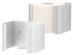 Ersatzrollenhalter Toilettenpapierspender fr 1 Rolle Aluminium wei pulverbeschichtet
