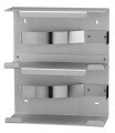 Wandhalter für 2 Standardkartons aus Aluminium