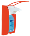 BODE Eurospender 1 plus aus Metall für Händedesinfektion Euroflaschen und Lotion 350-500 ml Flaschen langer Armhebel Signalfarbe rot
