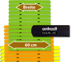 Badematte Karibik anthrazit 60 cm breit Lnge frei whlbar Preis pro lfm