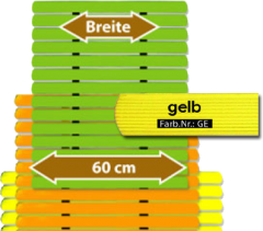 Badematte Karibik gelb 60 cm breit Lnge frei whlbar Preis pro lfm