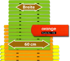 Badematte Karibik orange 60 cm breit Lnge frei whlbar Preis pro lfm