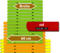 Badematte Karibik rot 60 cm breit Lnge frei whlbar Preis pro lfm