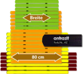 Badematte Karibik anthrazit 80 cm breit Lnge frei whlbar Preis pro lfm