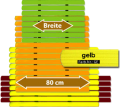 Badematte Karibik gelb 80 cm breit Lnge frei whlbar Preis pro lfm