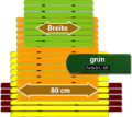 Badematte Karibik grn 80 cm breit Lnge frei whlbar Preis pro lfm