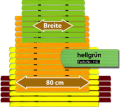 Badematte Karibik hellgrn 80 cm breit Lnge frei whlbar Preis pro lfm