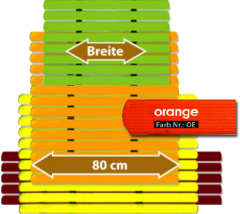 Badematte Karibik orange 80 cm breit Lnge frei whlbar Preis pro lfm