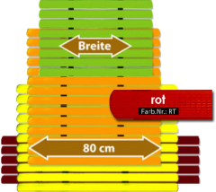 Badematte Karibik rot 80 cm breit Lnge frei whlbar Preis pro lfm