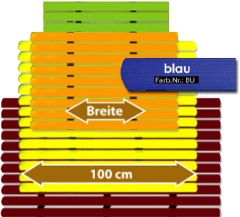 Badematte Karibik blau 100 cm breit Lnge frei whlbar Preis pro lfm