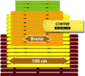 Badematte Karibik creme 100 cm breit Lnge frei whlbar Preis pro lfm