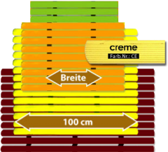 Badematte Karibik creme 100 cm breit Lnge frei whlbar Preis pro lfm