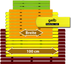 Badematte Karibik gelb 100 cm breit Lnge frei whlbar Preis pro lfm