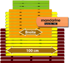 Badematte Karibik mandarine 100 cm breit Lnge frei whlbar Preis pro lfm