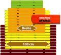 Badematte Karibik orange 100 cm breit Lnge frei whlbar Preis pro lfm