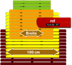 Badematte Karibik rot 100 cm breit Lnge frei whlbar Preis pro lfm