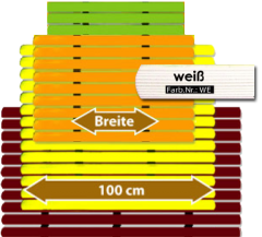 Badematte Karibik wei 100 cm breit Lnge frei whlbar Preis pro lfm