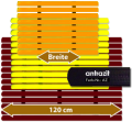 Badematte Karibik anthrazit 120 cm breit Lnge frei whlbar Preis pro lfm