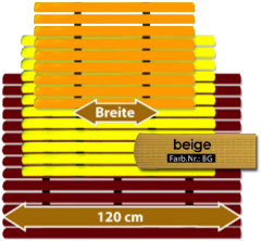 Badematte Karibik beige 120 cm breit Lnge frei whlbar Preis pro lfm