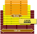 Badematte Karibik creme 120 cm breit Lnge frei whlbar Preis pro lfm