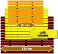 Badematte Karibik gelb 100 cm breit Lnge frei whlbar Preis pro lfm