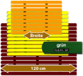 Badematte Karibik grn 120 cm breit Lnge frei whlbar Preis pro lfm