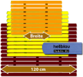 Badematte Karibik hellblau 120 cm breit Lnge frei whlbar Preis pro lfm