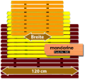 Badematte Karibik mandarine 120 cm breit Lnge frei whlbar Preis pro lfm