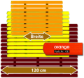 Badematte Karibik orange 120 cm breit Lnge frei whlbar Preis pro lfm